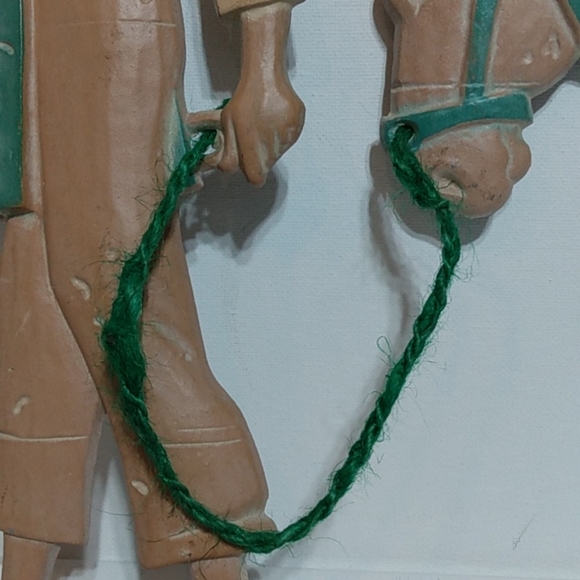 80s Cast aluminum metal southwest man and donkey wall decor - Picture 8 of 13